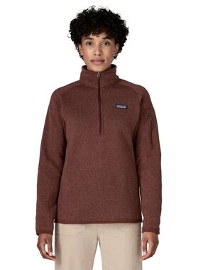 Women's XL Patagonia Better Sweater 1/4" Zip Pullover - Deep Burgundy